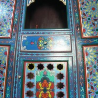 Meuble dans la chambre du Pacha à Dar Dzahra Taroudant